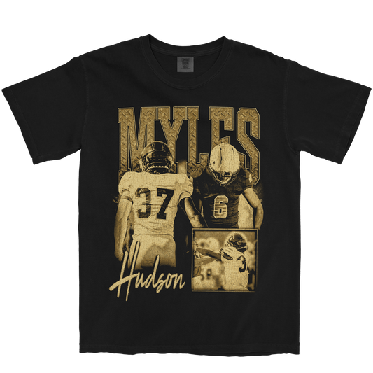 MYLES HUDSON GRAPHIC BLACK TEE