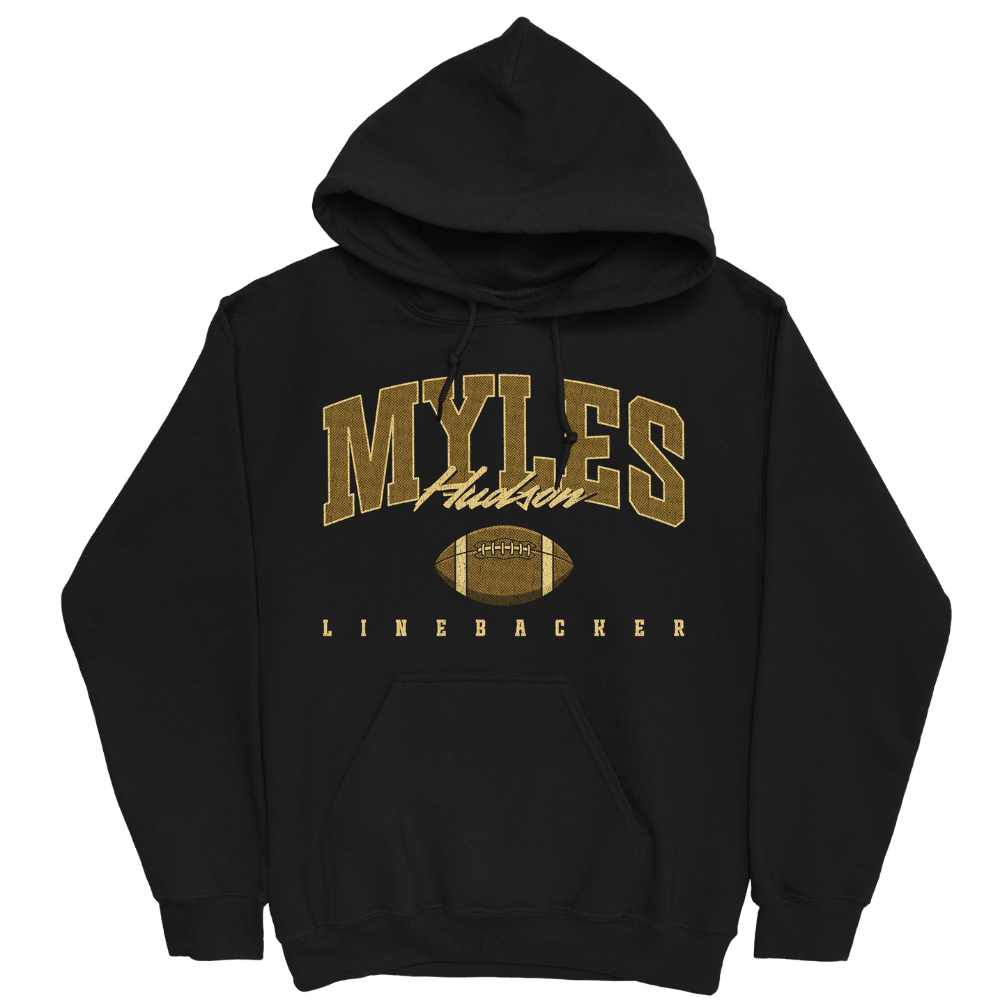 MYLES HUDSON RETRO BLACK HOODIE