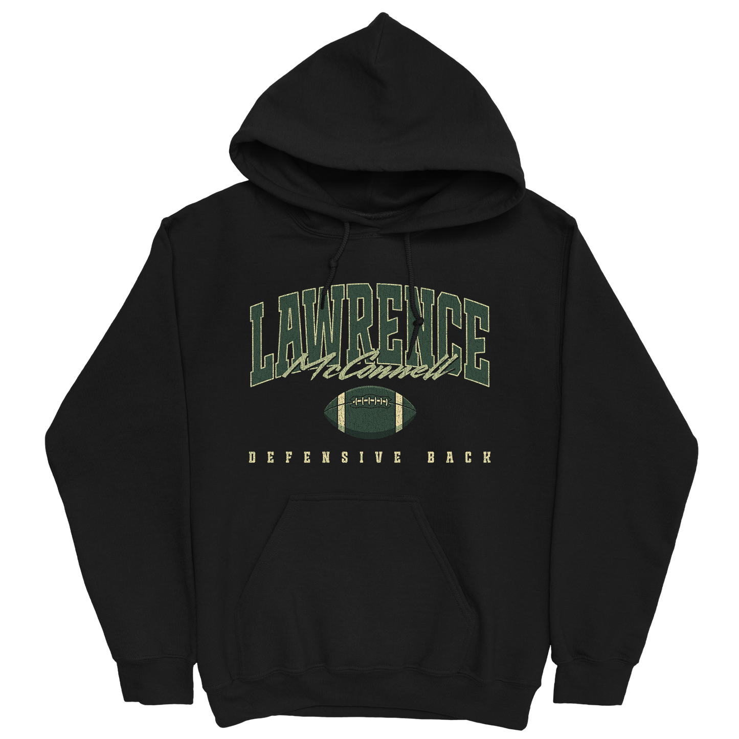 LAWRENCE MCCONNELL RETRO BLACK HOODIE