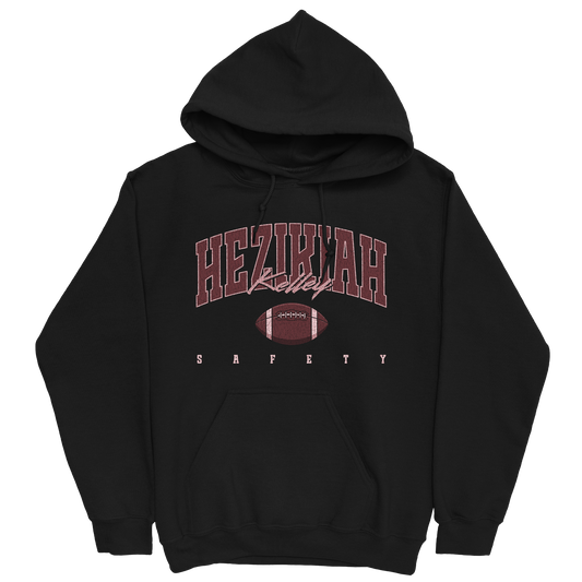 HEZIKIAH KELLEY RETRO BLACK HOODIE