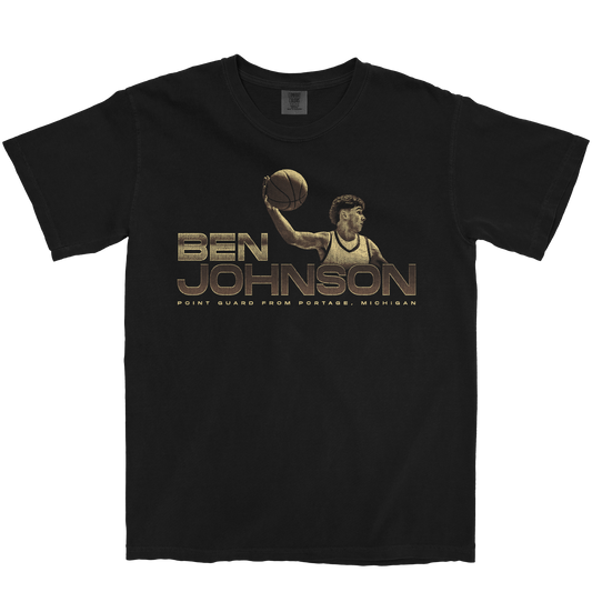 BEN JOHNSON RETRO BLACK TEE
