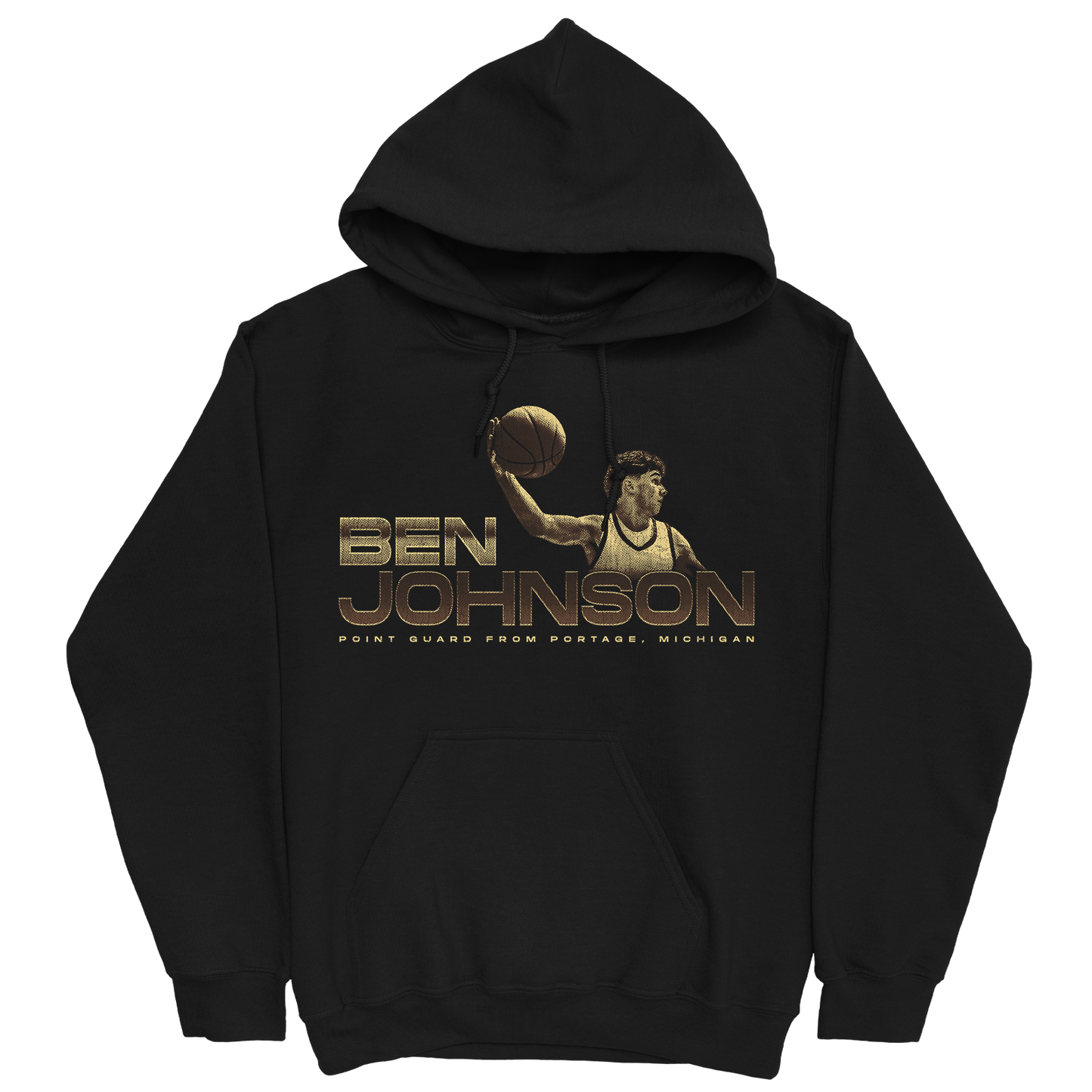 BEN JOHNSON RETRO BLACK HOODIE