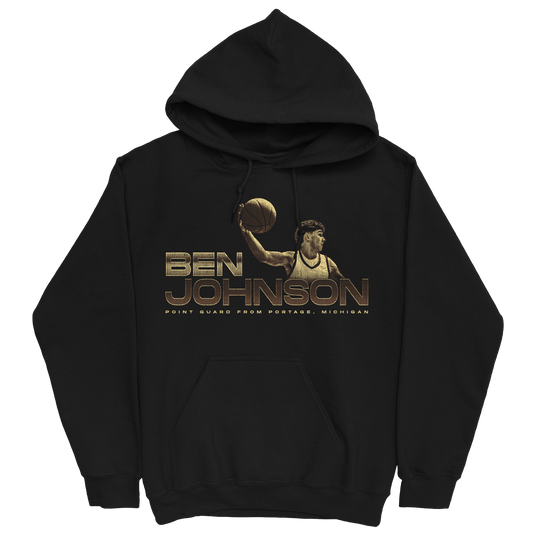 BEN JOHNSON RETRO BLACK HOODIE