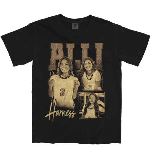 ALLI HARNESS GRAPHIC BLACK TEE