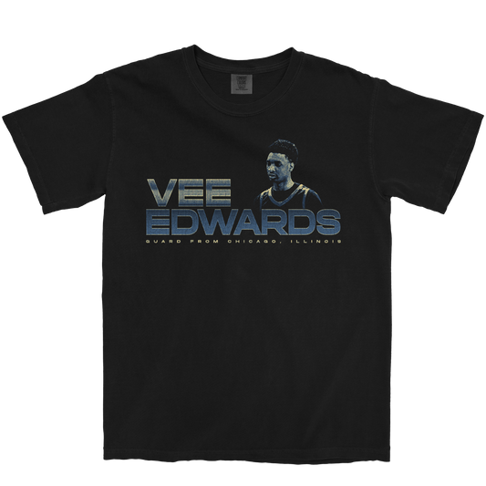 VEE EDWARDS RETRO BLACK TEE