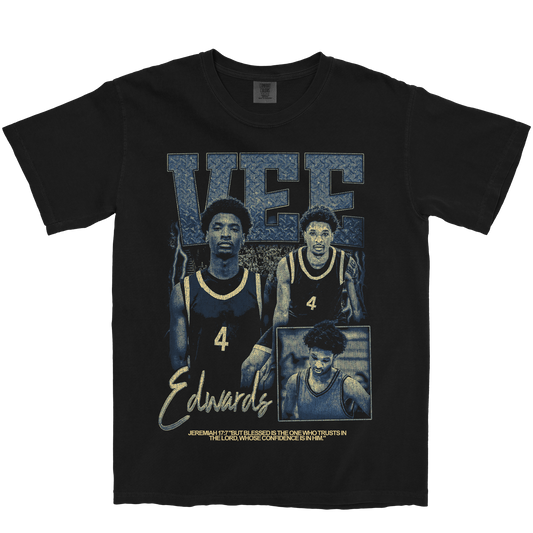 VEE EDWARDS GRAPHIC BLACK TEE