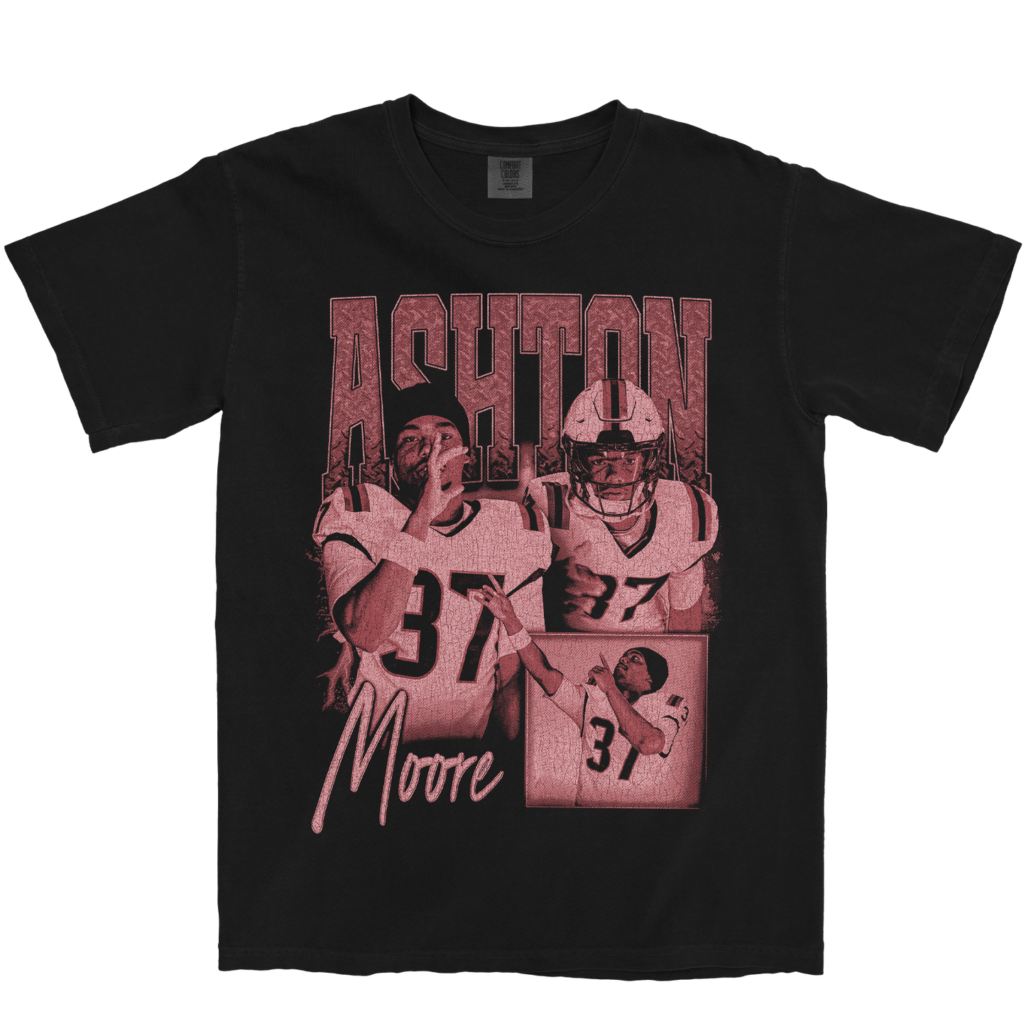 ASHTON MOORE GRAPHIC BLACK TEE