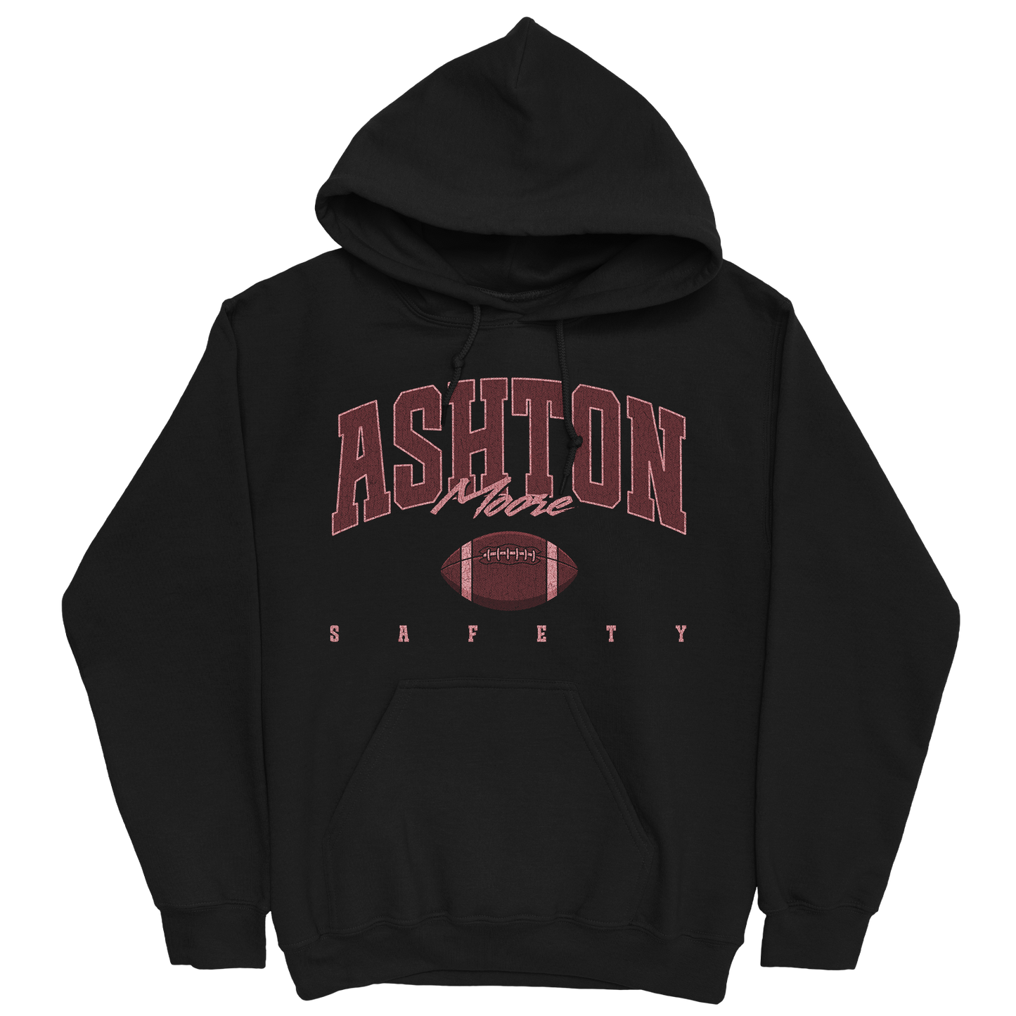 ASHTON MOORE RETRO BLACK HOODIE