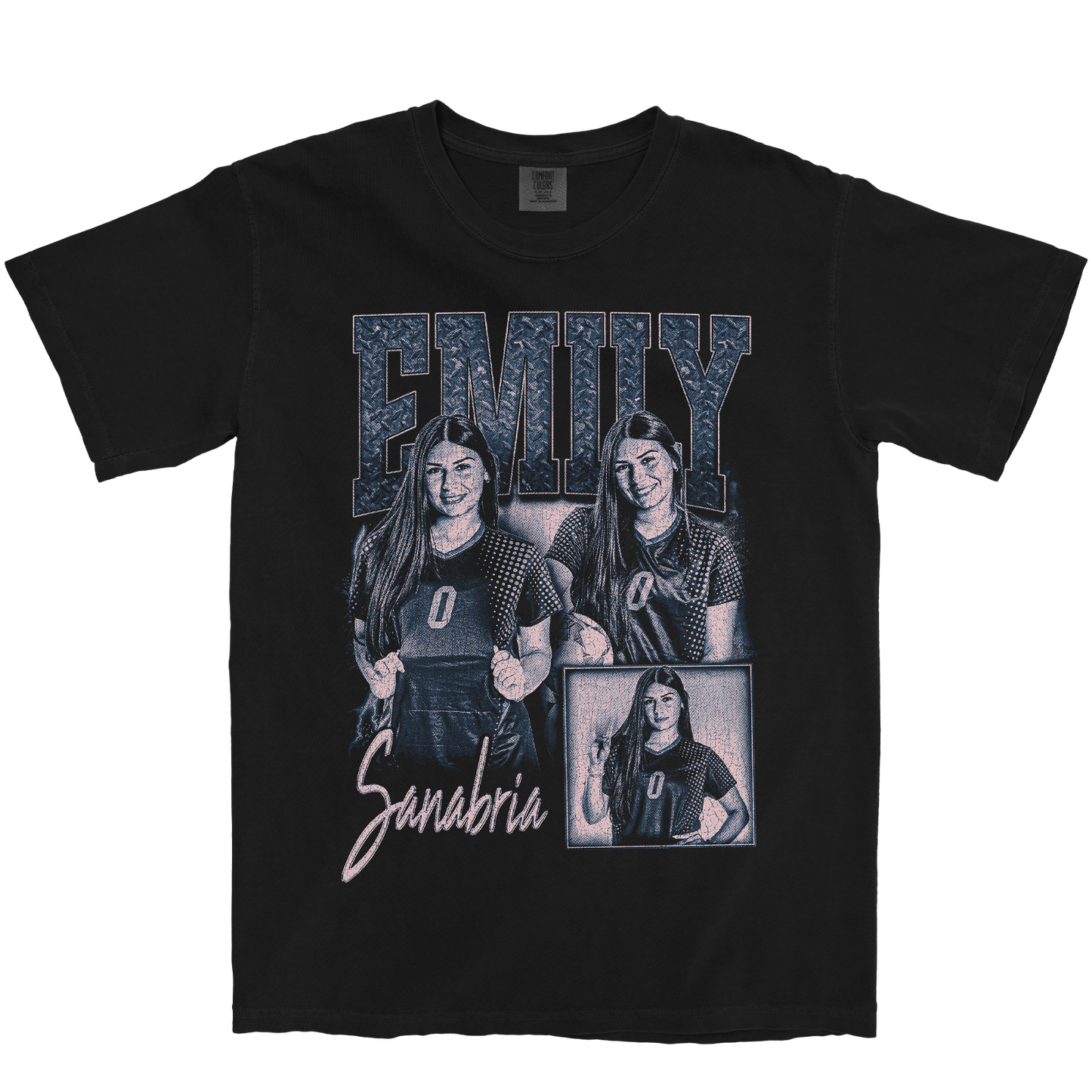 EMILY SANABRIA GRAPHIC BLACK TEE
