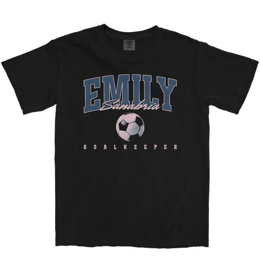 EMILY SANABRIA RETRO BLACK TEE