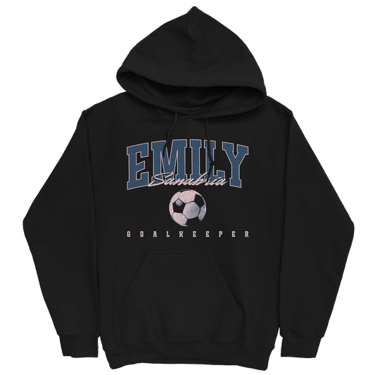 EMILY SANABRIA RETRO BLACK HOODIE