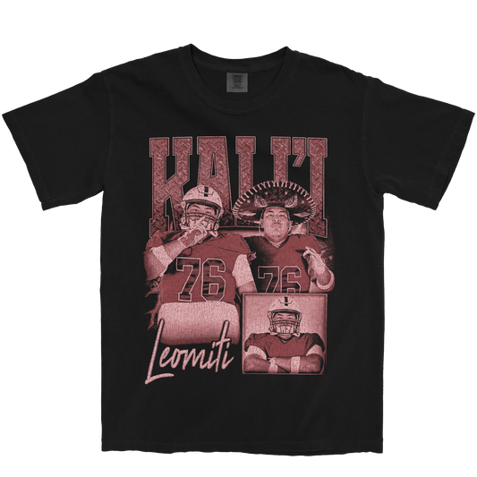 KALI'I LEOMITI GRAPHIC BLACK TEE