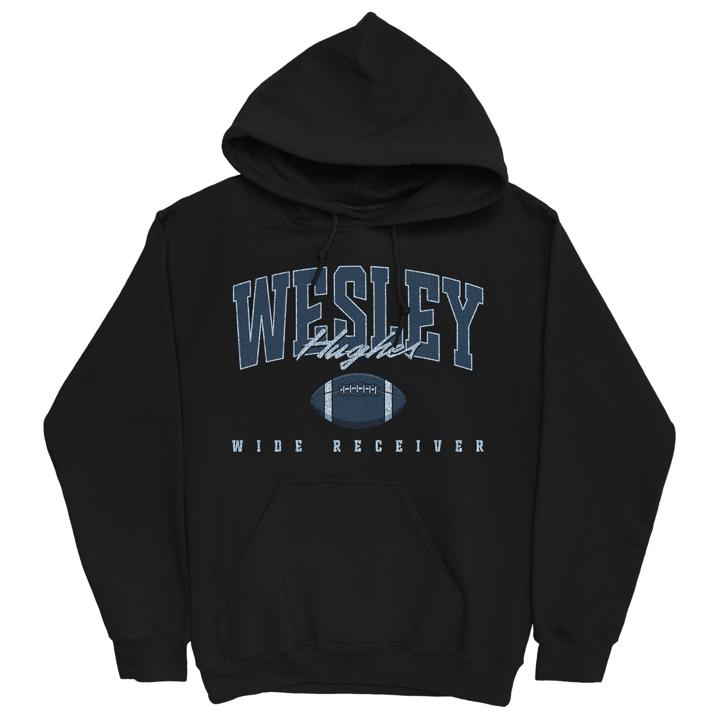 WESLEY HUGHES RETRO BLACK HOODIE