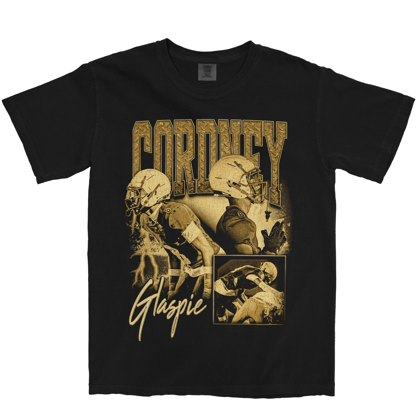 CORDNEY GLASPIE GRAPHIC BLACK TEE