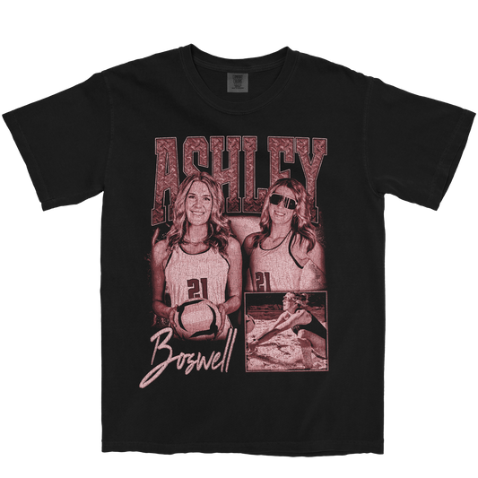 ASHLEY BOSWELL GRAPHIC BLACK TEE