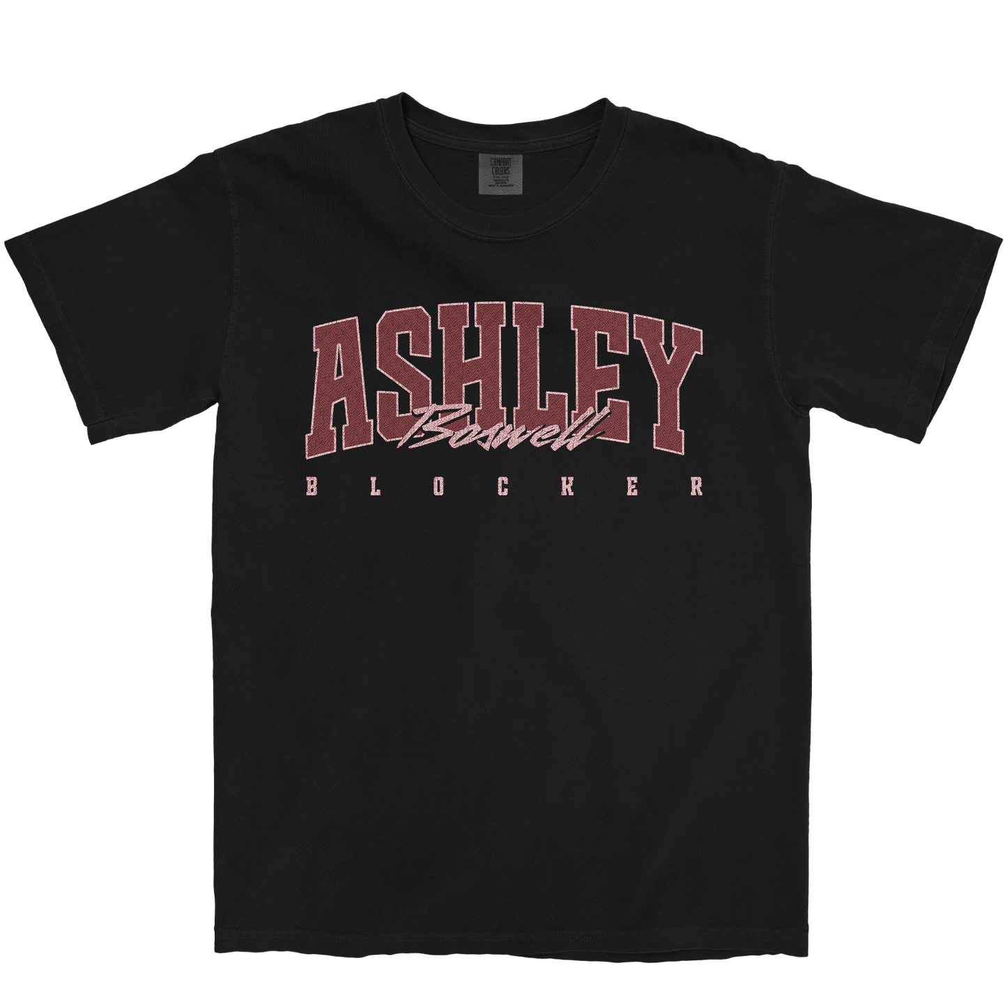 ASHLEY BOSWELL RETRO BLACK TEE