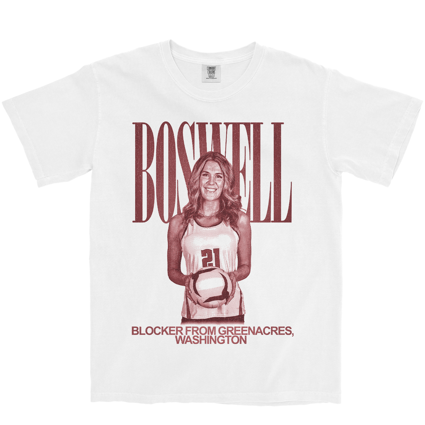ASHLEY BOSWELL VINTAGE WHITE TEE