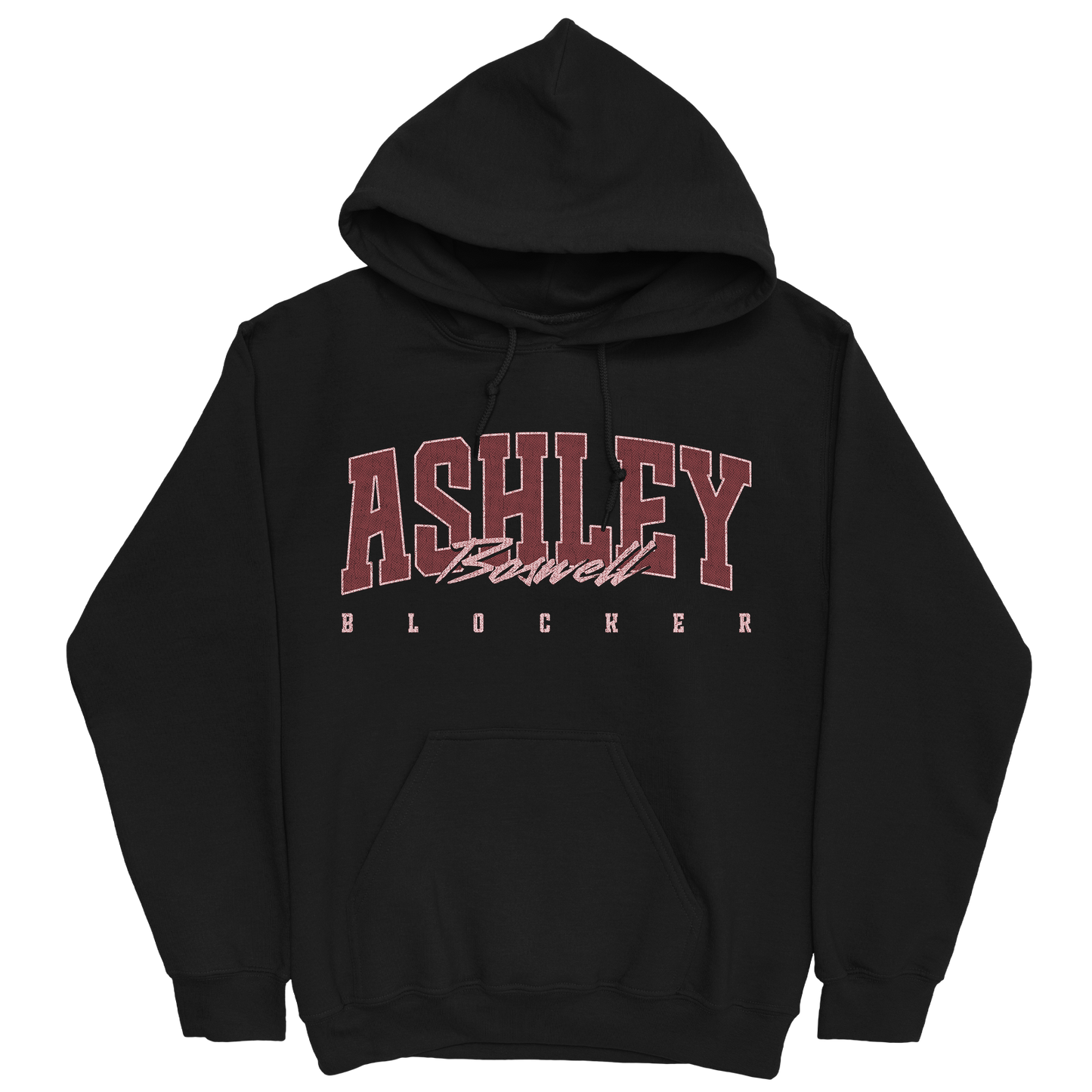 ASHLEY BOSWELL RETRO BLACK HOODIE