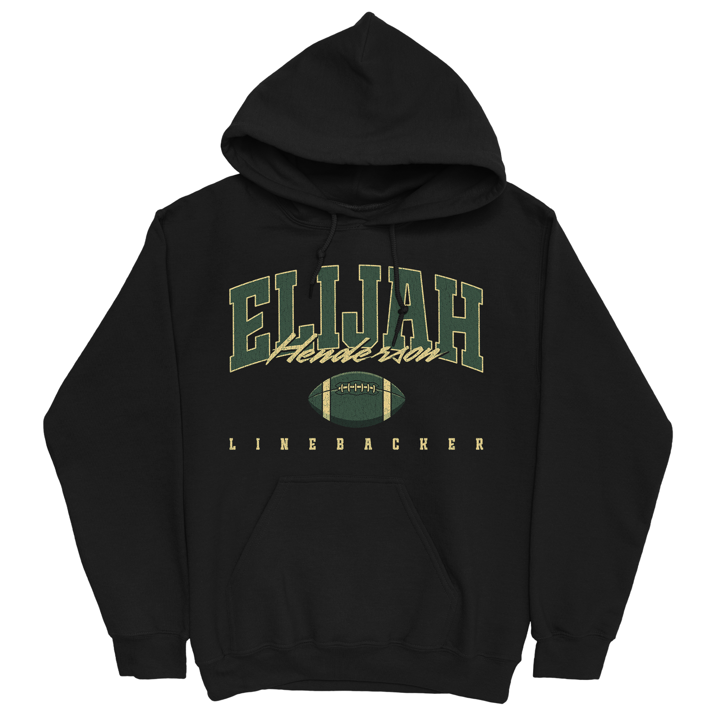 ELIJAH HENDERSON RETRO BLACK HOODIE