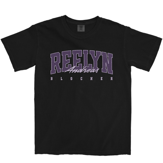 REELYN ANDREAS RETRO BLACK TEE