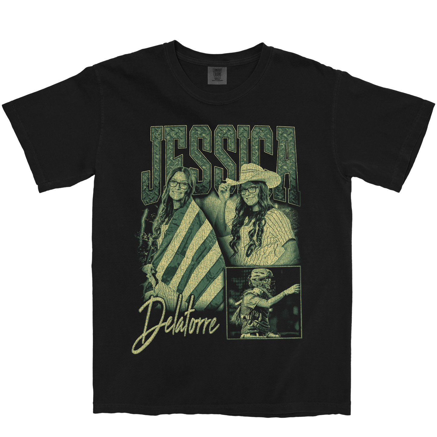 JESSICA DELATORRE GRAPHIC BLACK TEE