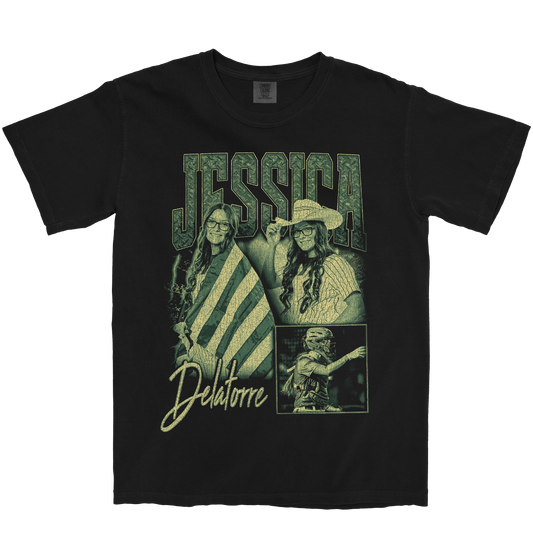 JESSICA DELATORRE GRAPHIC BLACK TEE