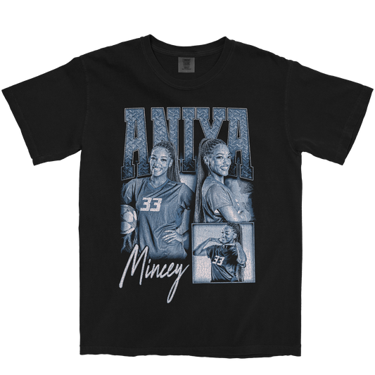 ANIYA MINCEY GRAPHIC BLACK TEE