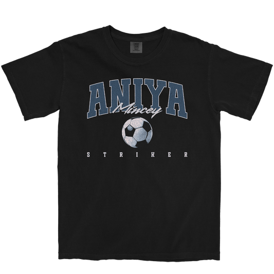 ANIYA MINCEY RETRO BLACK TEE