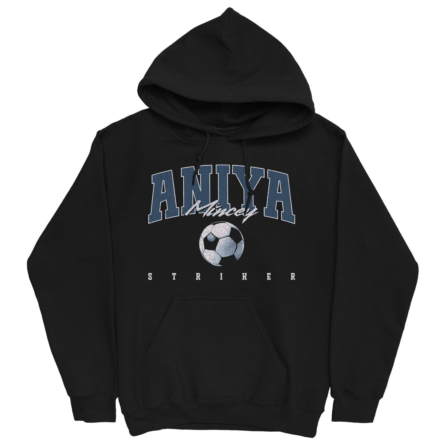 ANIYA MINCEY RETRO BLACK HOODIE