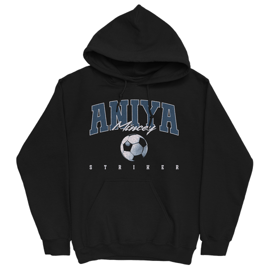 ANIYA MINCEY RETRO BLACK HOODIE