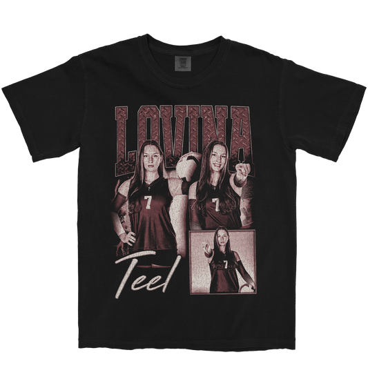 LOVINA TEEL GRAPHIC BLACK TEE