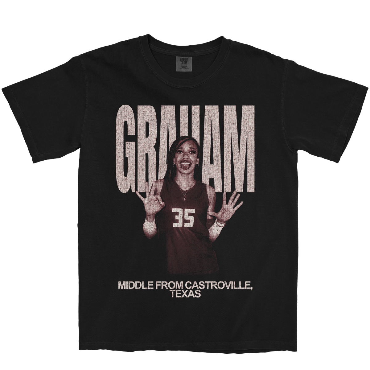 KARIANNE GRAHAM VINTAGE BLACK TEE