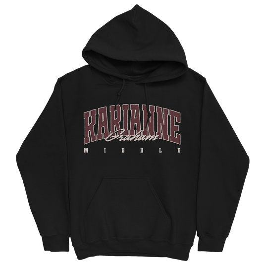 KARIANNE GRAHAM RETRO BLACK HOODIE