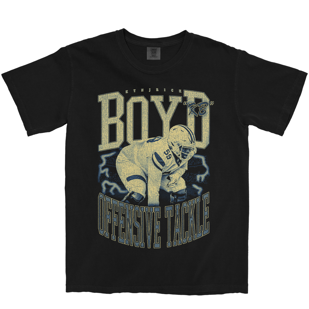 KYNJRICK BOYD VINTAGE BLACK TEE