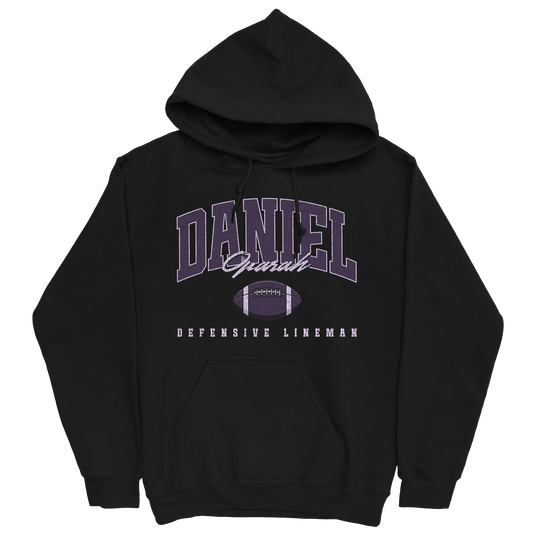 DANIEL OPARAH RETRO BLACK HOODIE