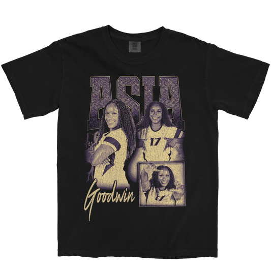 ASIA GOODWIN GRAPHIC BLACK TEE