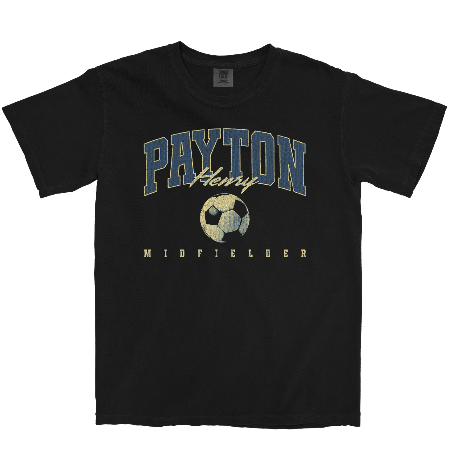 PAYTON HENRY RETRO BLACK TEE