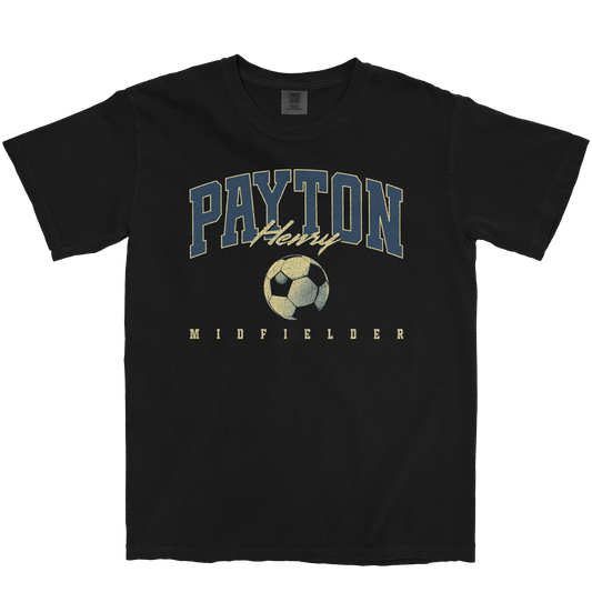 PAYTON HENRY RETRO BLACK TEE