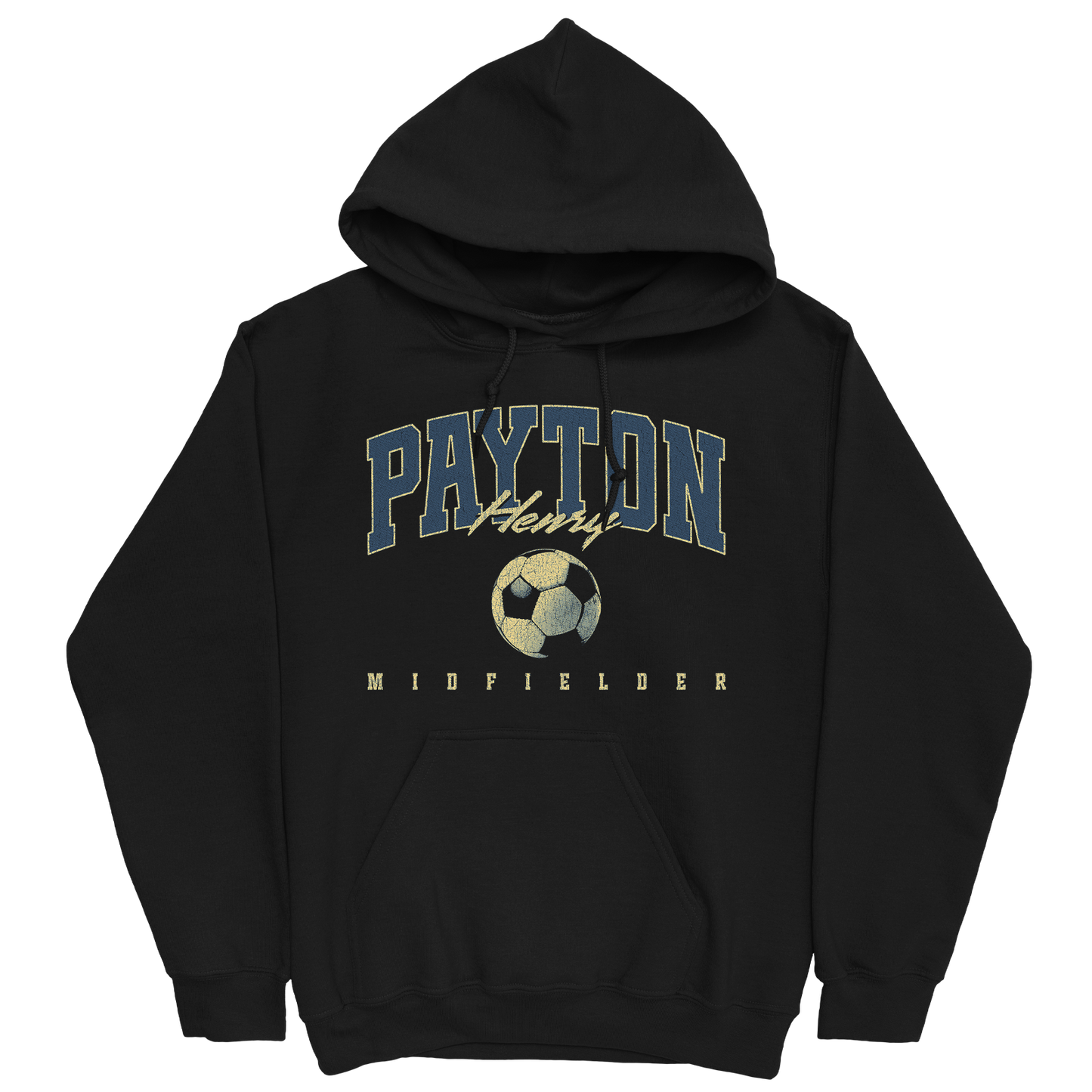 PAYTON HENRY RETRO BLACK HOODIE