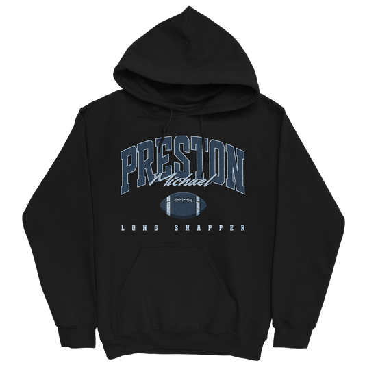 PRESTON MICHAEL RETRO BLACK HOODIE