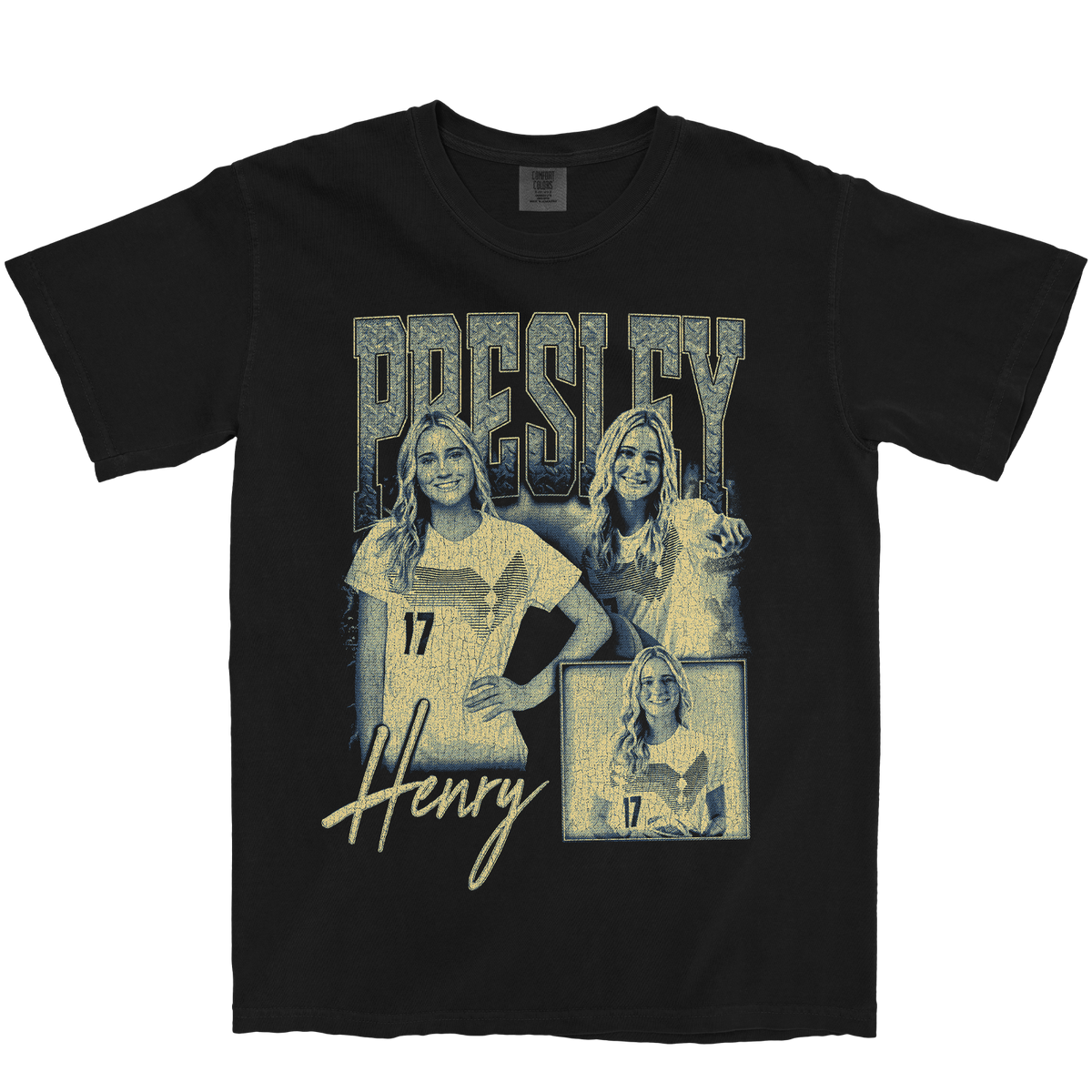 PRESLEY HENRY GRAPHIC BLACK TEE