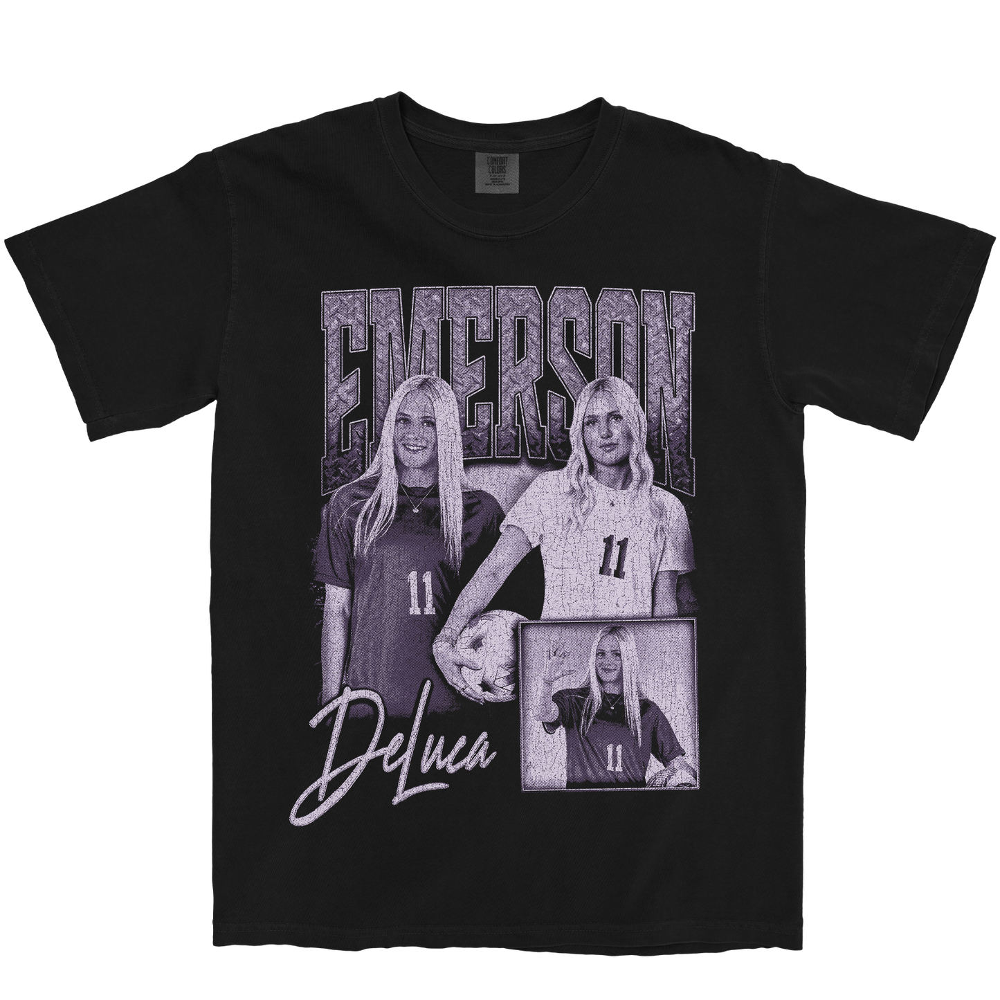 EMERSON DELUCA GRAPHIC BLACK TEE