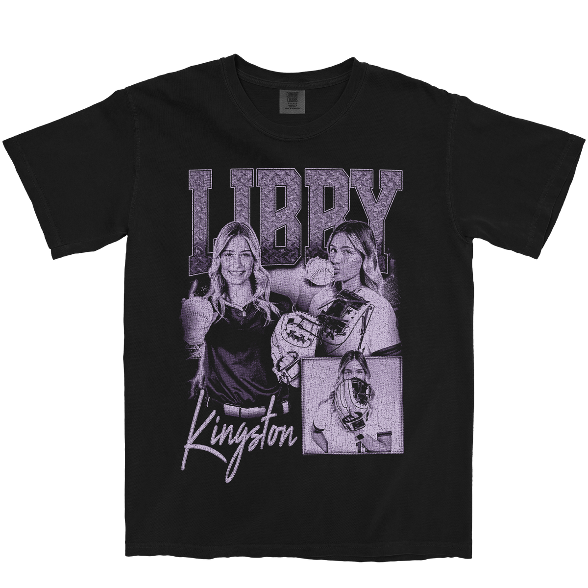LIBBY KINGSTON GRAPHIC BLACK TEE