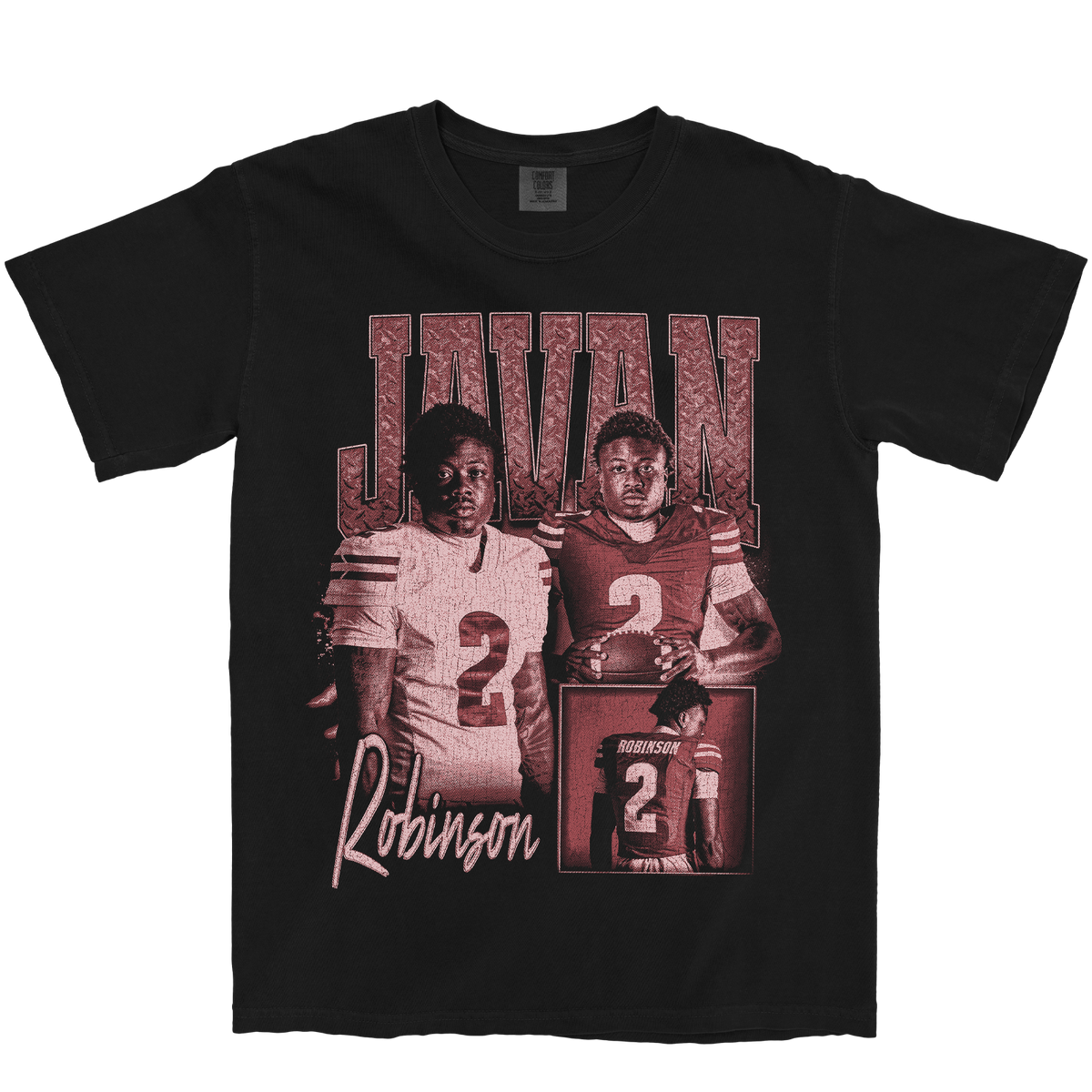JAVAN ROBINSON GRAPHIC BLACK TEE