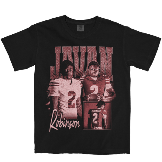 JAVAN ROBINSON GRAPHIC BLACK TEE
