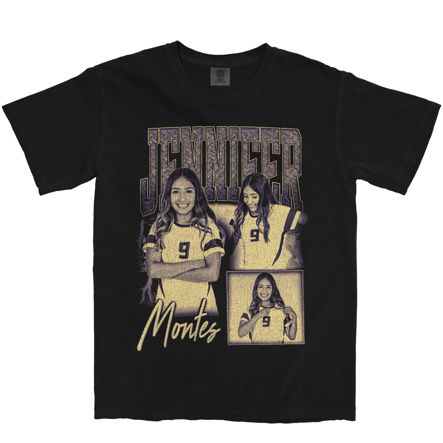 JENNIFER MONTES GRAPHIC BLACK TEE