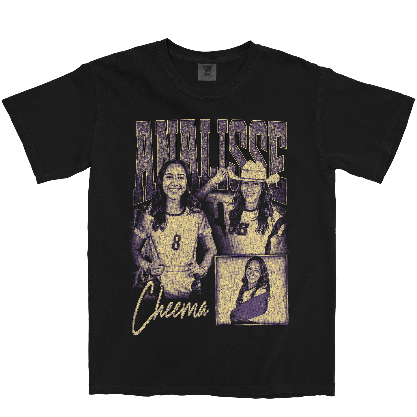 ANALISSE CHEEMA GRAPHIC BLACK TEE