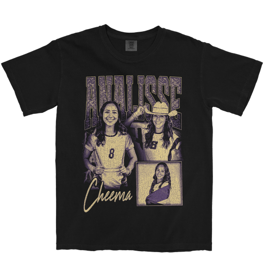 ANALISSE CHEEMA GRAPHIC BLACK TEE