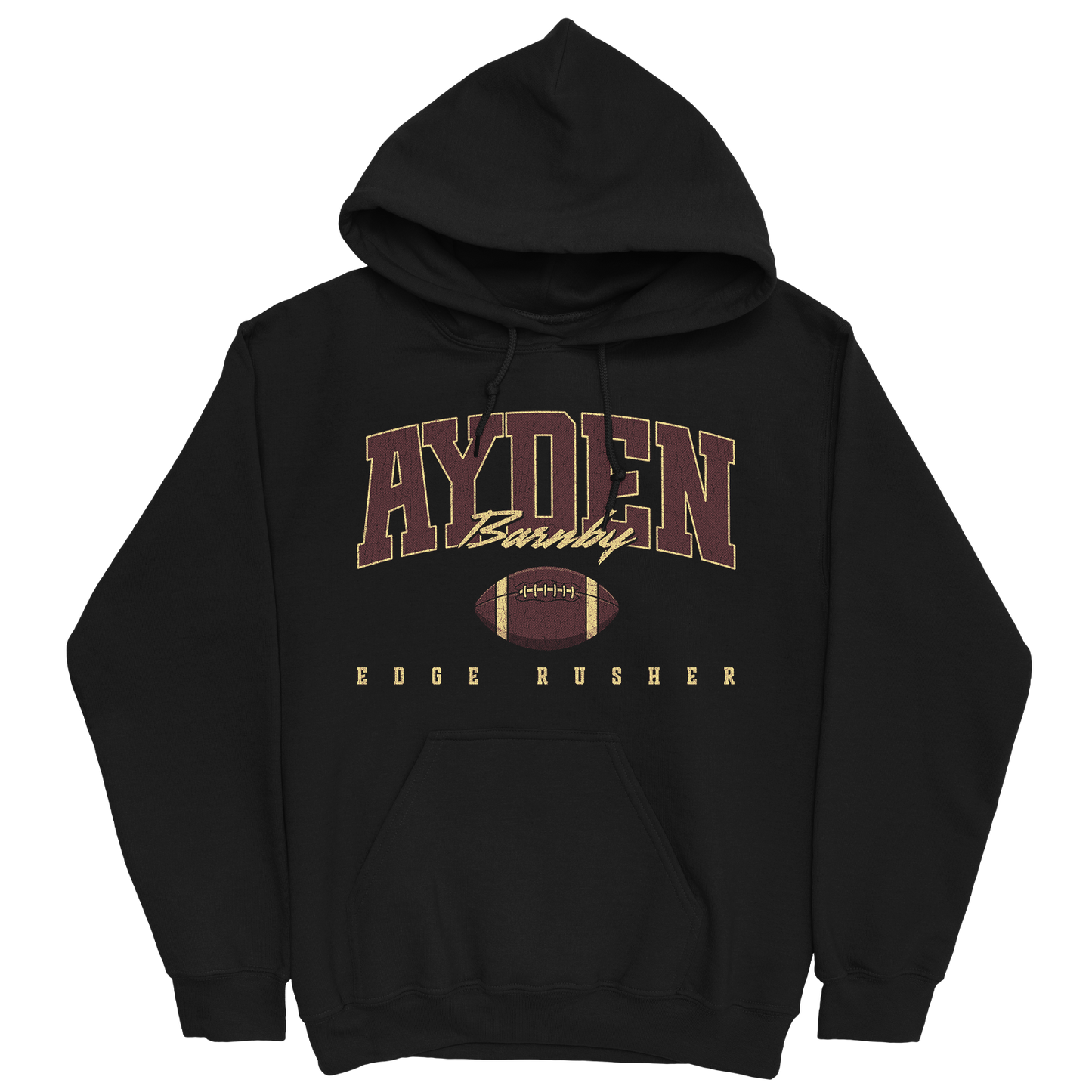 AYDEN BARNBY RETRO BLACK HOODIE