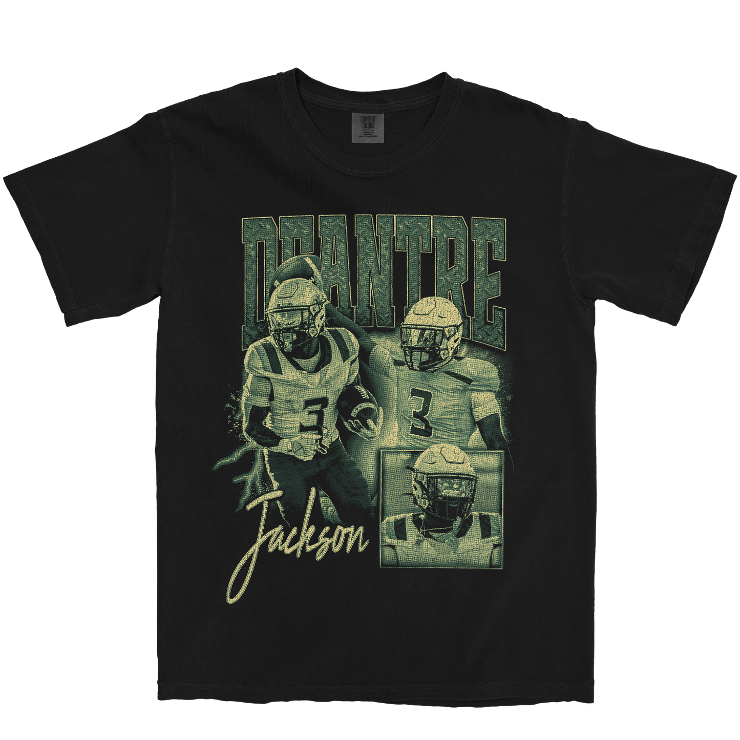 DEANTRE JACKSON GRAPHIC BLACK TEE
